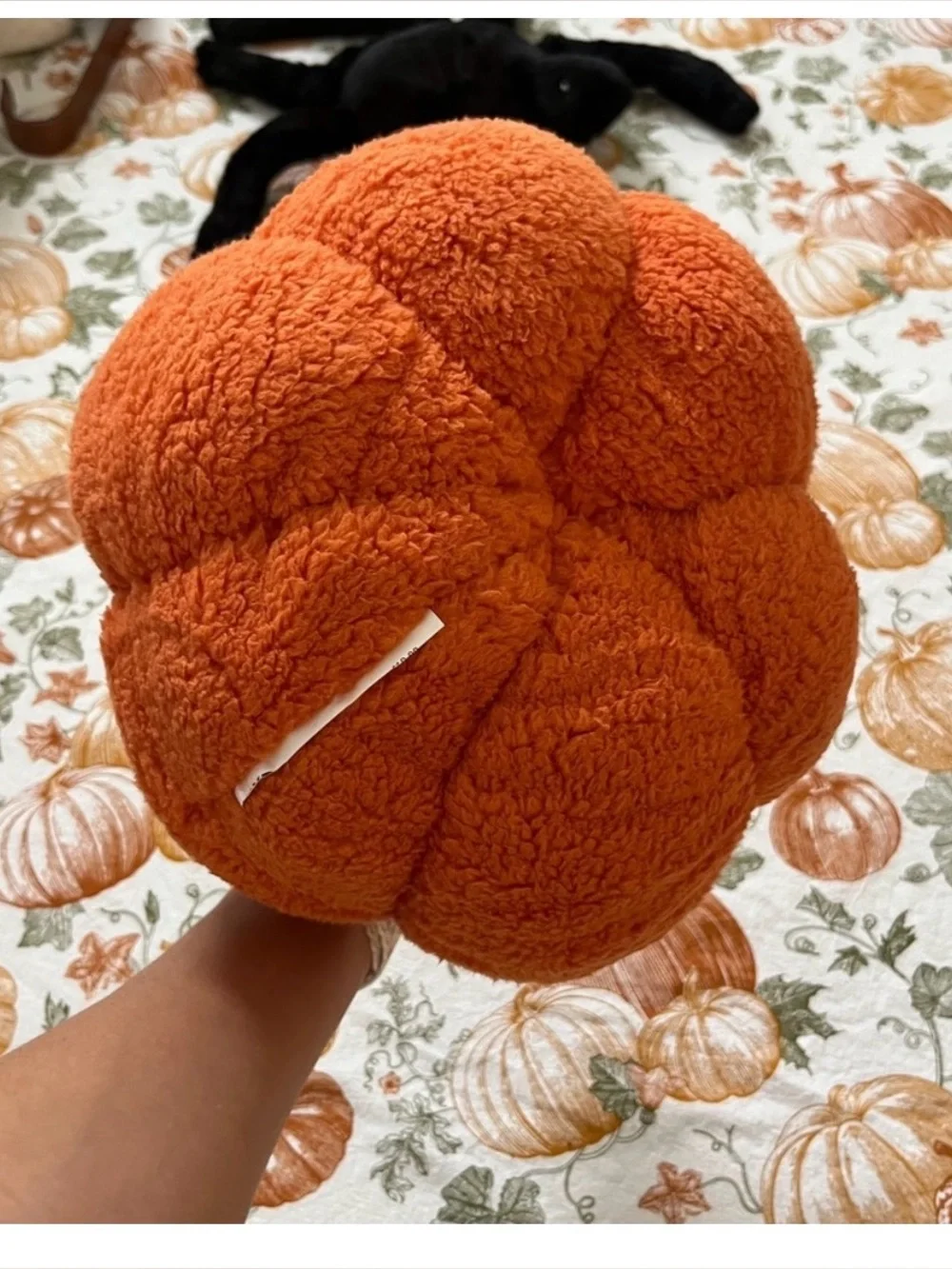 Plush Orange Pumpkin Pillow Decor